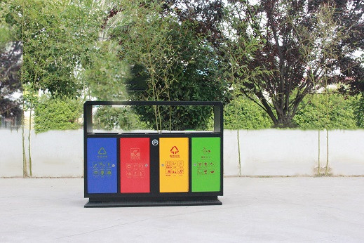 鍍鋅板四分類(lèi)分類(lèi)戶(hù)外果皮箱適用小區(qū)/街道/游樂(lè)場(chǎng)/物業(yè)等量大從優(yōu)